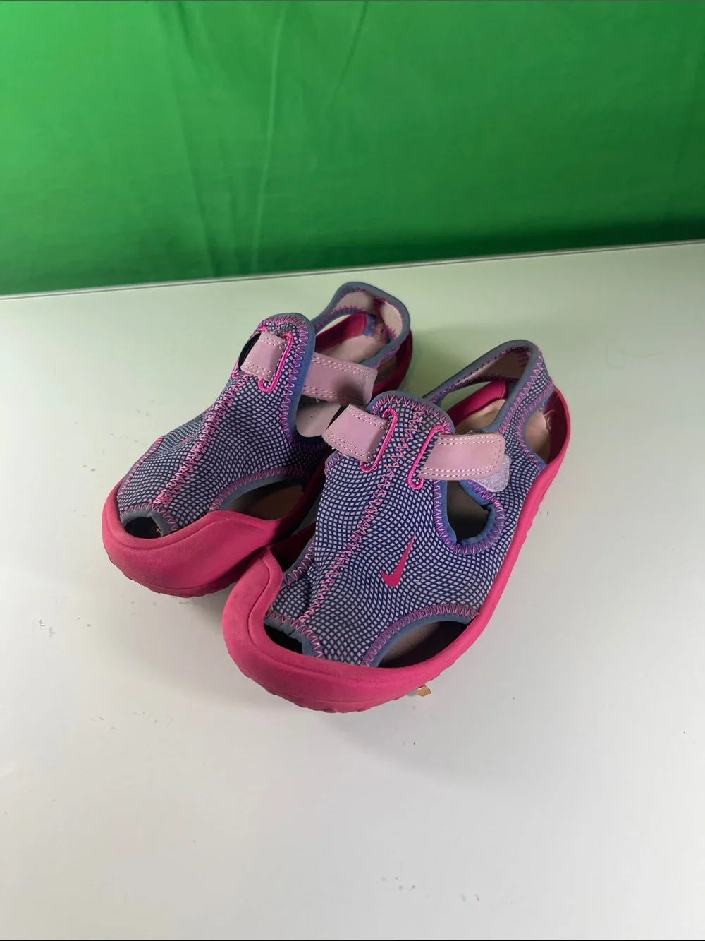 Nike Kids Pink and Purple Closed-Toe Sandals